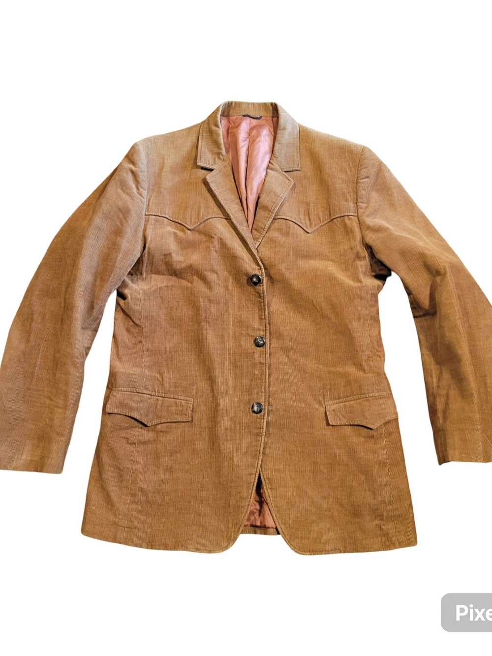 Mens Western Wear Corduroy Blazer Jacket in Tan M